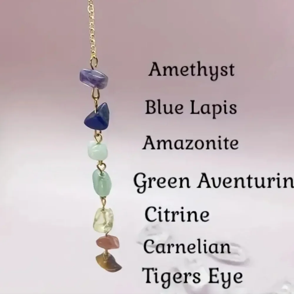3/ $25 ✨Best Seller✨🧘Chakra Gemstone Chain Necklace Silver or Gold - Picture 4 of 9